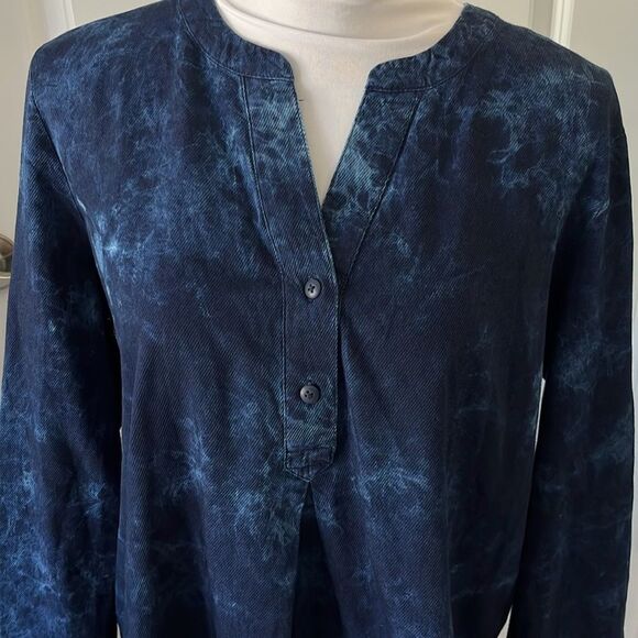 Pure Jill Organically Grown Cotton Tie Tye Popover So Soft ! NWOT SZ L - Picture 2 of 8